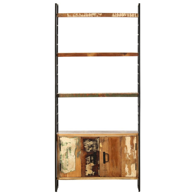 Bibliothèque 4 Niveaux 80X30X180 Cm Bois Solide De Récupération