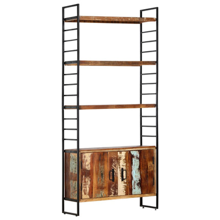 Bibliothèque 4 Niveaux 80X30X180 Cm Bois Solide De Récupération