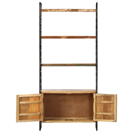Bibliothèque 4 Niveaux 80X30X180 Cm Bois Solide De Récupération