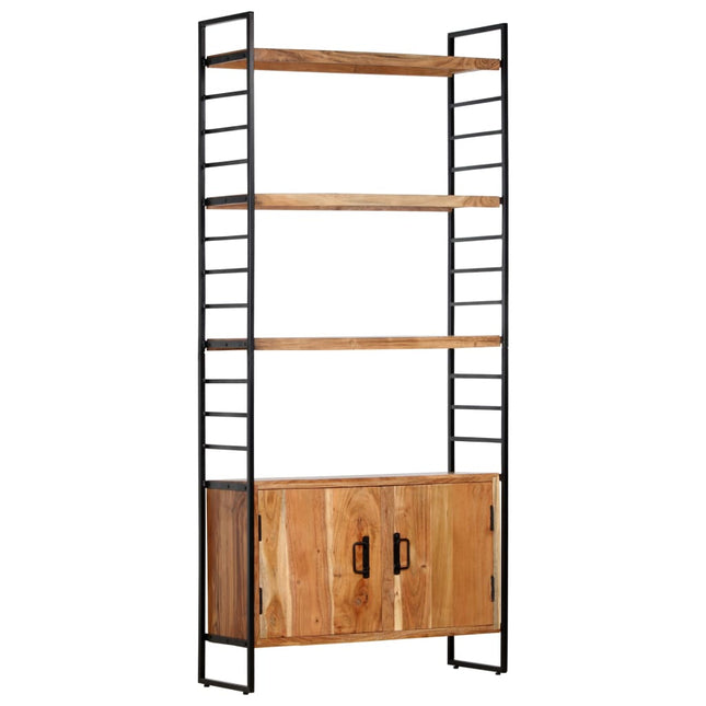 Bibliothèque 4 Niveaux 80X30X180 Cm Bois Solide De Récupération