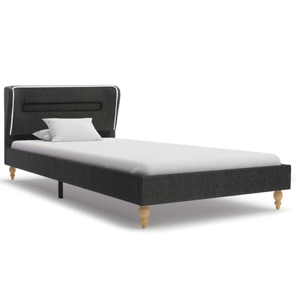 Lit Avec Led Et Matelas Gris Foncé Jute