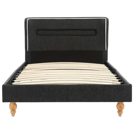 Lit Avec Led Et Matelas Gris Foncé Jute