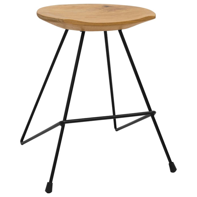 Tabourets Lot De 2 Bois De Teck Massif
