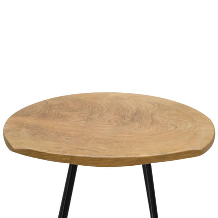 Tabourets Lot De 2 Bois De Teck Massif
