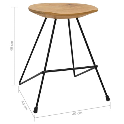 Tabourets Lot De 2 Bois De Teck Massif