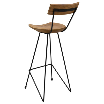 Tabourets De Bar Lot De 2 Bois De Teck Massif