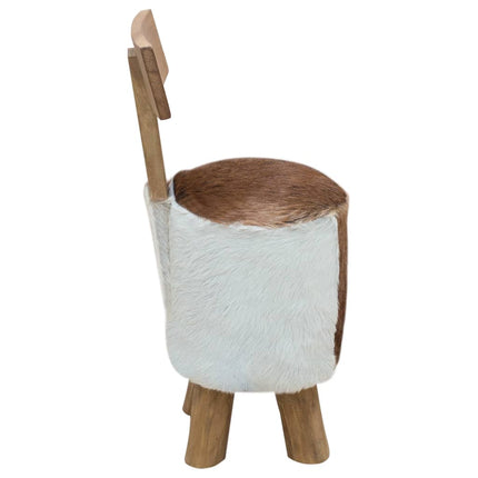 Tabouret Marron Bois De Teck Solide