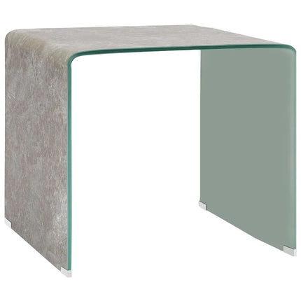 Table Basse Marbre 50X50X45 Cm Verre Trempé