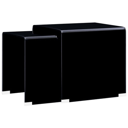 Ensemble De Tables Gigognes 3 Pièces Verre Trempé