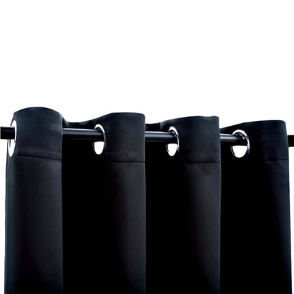 Rideaux Occultants Avec Anneaux En Métal 2 Pcs