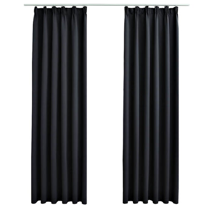 Rideaux Occultants Avec Crochets 2 Pcs