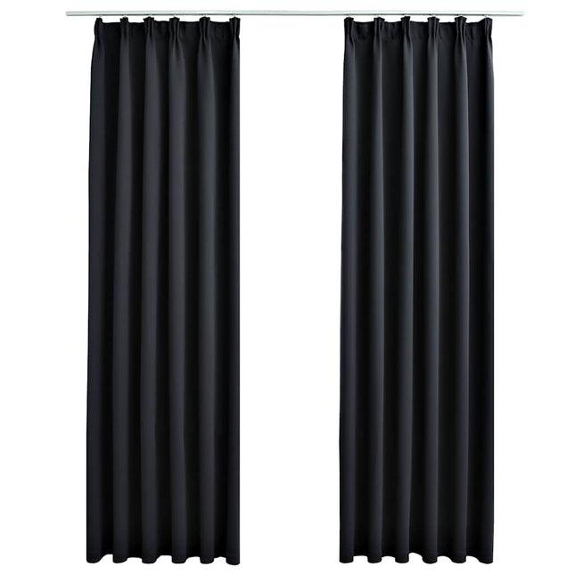 Rideaux Occultants Avec Crochets 2 Pcs