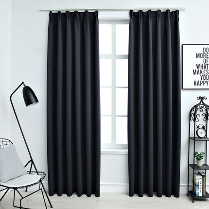 Rideaux Occultants Avec Crochets 2 Pcs
