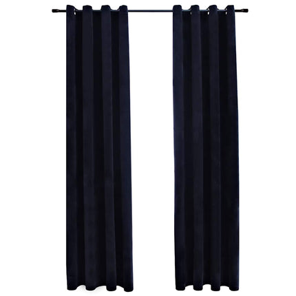 Rideaux Occultants Avec Anneaux 2 Pcs Velours