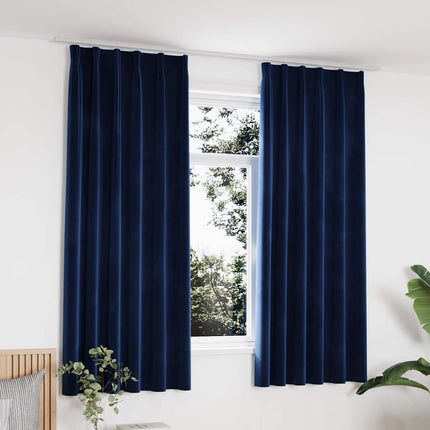 Rideaux Occultants Avec Crochets 2 Pcs Velours
