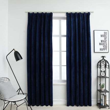 Rideaux Occultants Avec Crochets 2 Pcs Velours