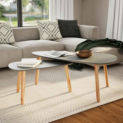 Ensemble De Tables Basses 2 Pcs Bois De Pin Massif