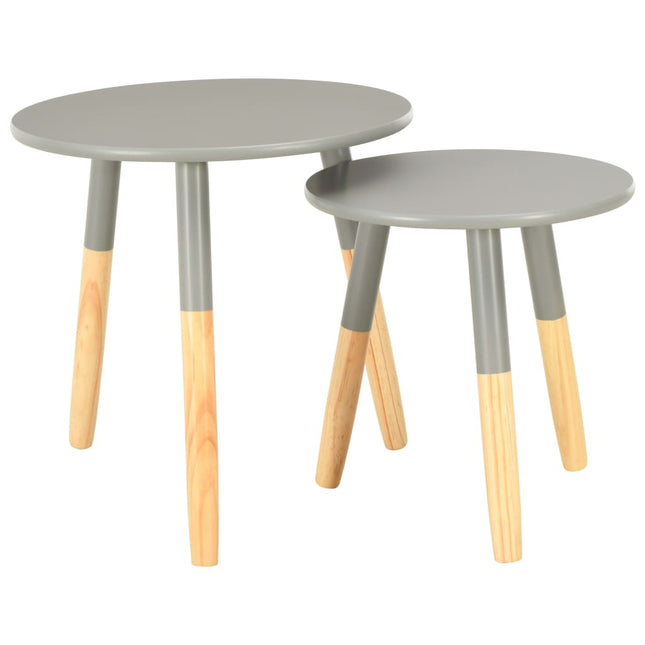 Ensemble De Tables D'appoint 2 Pcs Bois De Pin Massif