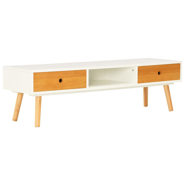 Meuble Tv 120X35X35 Cm Bois De Pin Massif