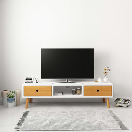 Meuble Tv 120X35X35 Cm Bois De Pin Massif