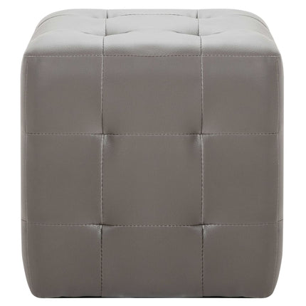 2 Pcs Poufs 30 X 30 X 30 Cm Similicuir