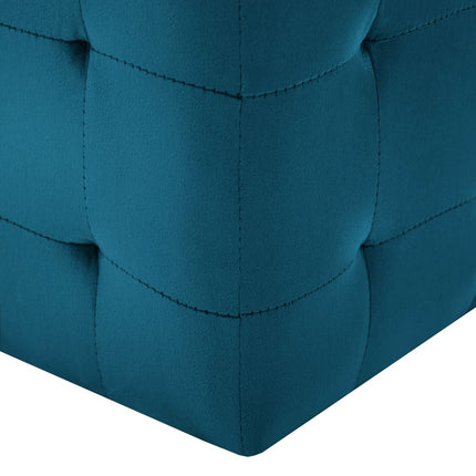 2 Pcs Poufs 30 X 30 X 30 Cm Tissu Velours