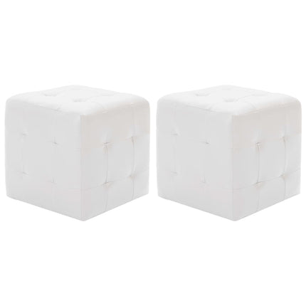 2 Pcs Poufs 30 X 30 X 30 Cm Similicuir