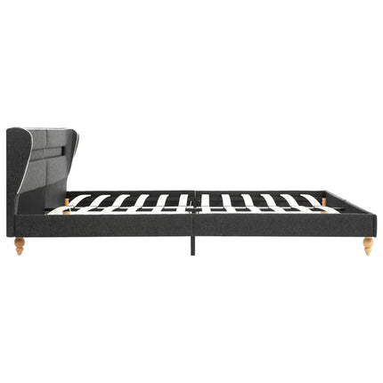 Lit Led Et Matelas À Mémoire De Forme Gris Foncé Jute 180X200Cm