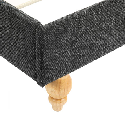 Lit Led Et Matelas À Mémoire De Forme Gris Foncé Jute 180X200Cm