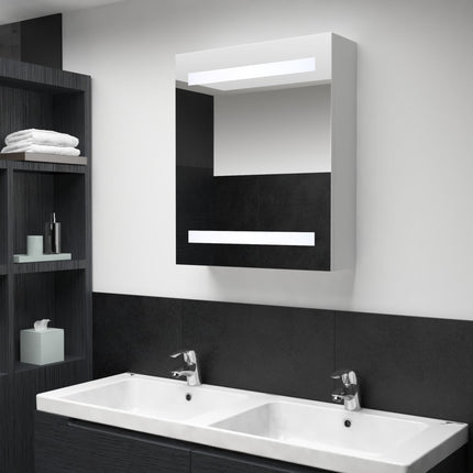 Armoire De Salle De Bain À Miroir Led 50X13,5X60 Cm