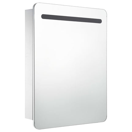 Armoire De Salle De Bain À Miroir Led 60X11X80 Cm