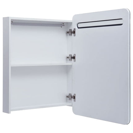 Armoire De Salle De Bain À Miroir Led 60X11X80 Cm