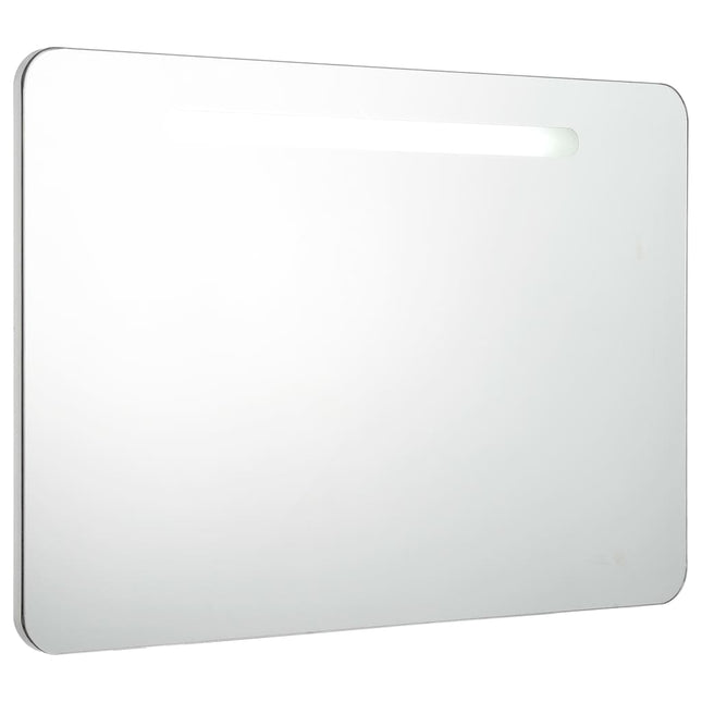 Armoire De Salle De Bain À Miroir Led 80X9,5X55 Cm