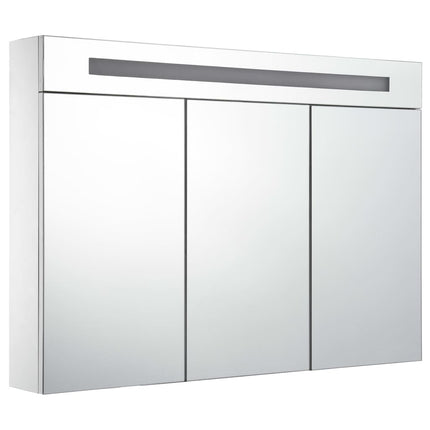 Armoire De Salle De Bain À Miroir Led 88X13X62 Cm