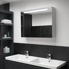 Armoire De Salle De Bain À Miroir Led 88X13X62 Cm