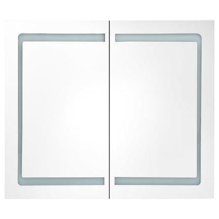 Armoire De Salle De Bain À Miroir Led 80X12,2X68 Cm