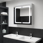 Armoire De Salle De Bain À Miroir Led 80X12,2X68 Cm