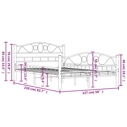 Cadre De Lit Sans Matelas Acier