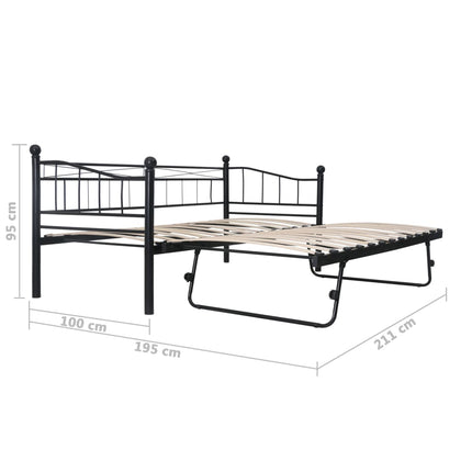 Cadre De Lit Acier 180X200/90X200 Cm