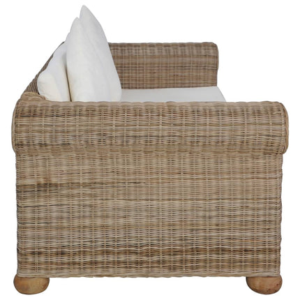 Ensemble De Canapés Avec Coussins 2 Pcs Rotin Naturel