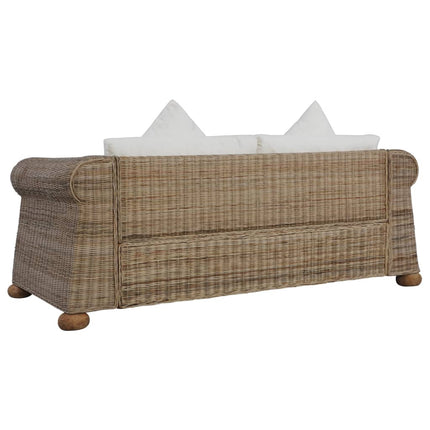 Ensemble De Canapés Avec Coussins 2 Pcs Rotin Naturel