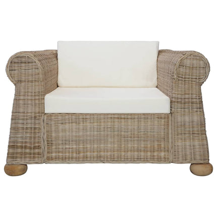 Ensemble De Canapés Avec Coussins 2 Pcs Rotin Naturel