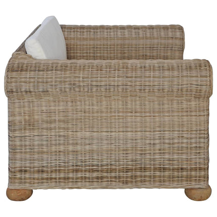 Ensemble De Canapés Avec Coussins 2 Pcs Rotin Naturel