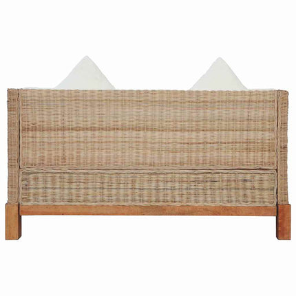 Ensemble De Canapés 2 Pcs Avec Coussins Rotin Naturel