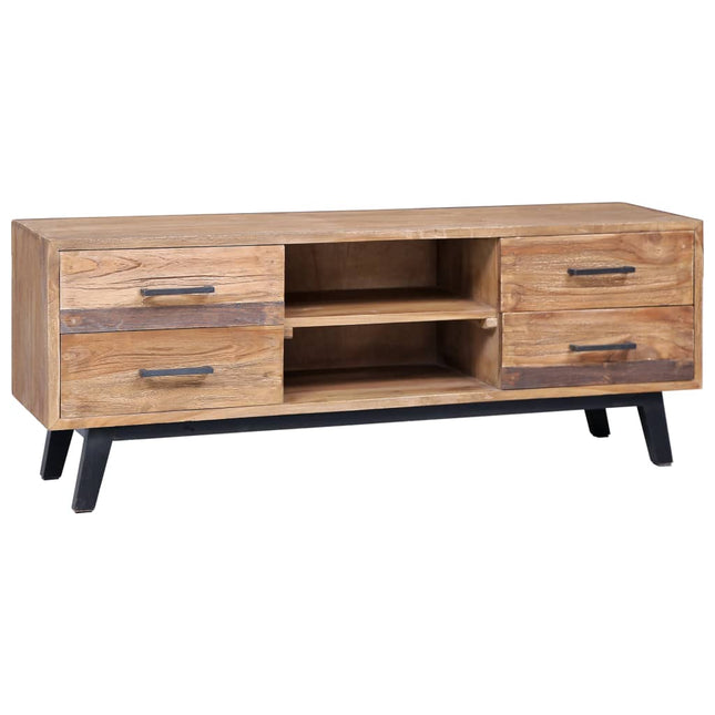 Meuble Tv 120X30X45 Cm Bois De Teck Solide