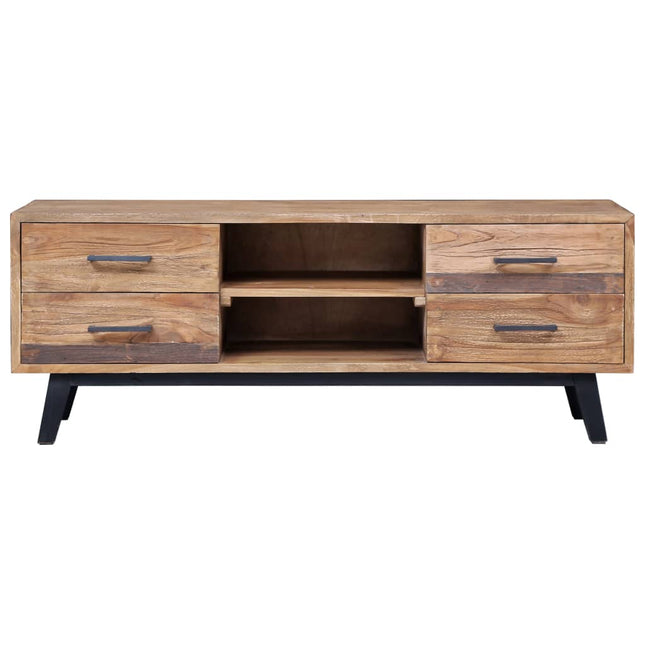 Meuble Tv 120X30X45 Cm Bois De Teck Solide