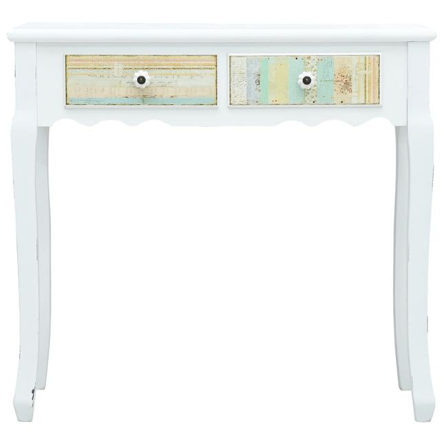 Table Console Blanc Bois