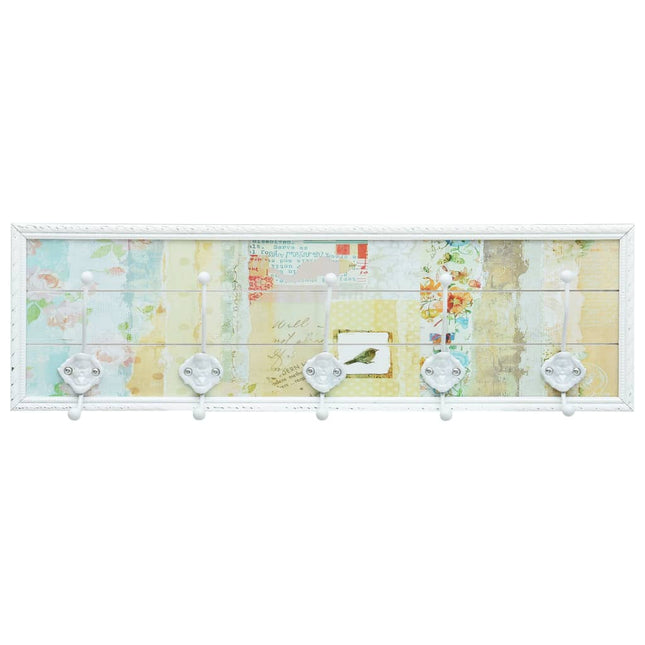 Porte-Manteau Blanc 20,2X8,5X66,5 Cm Mdf