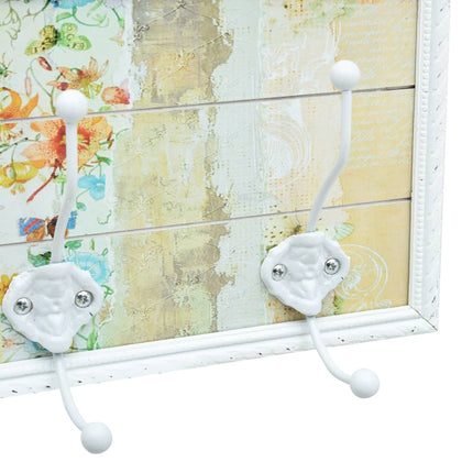 Porte-Manteau Blanc 20,2X8,5X66,5 Cm Mdf