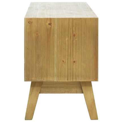 Meuble Tv Marron Sculpté 120X30X42 Cm Bois